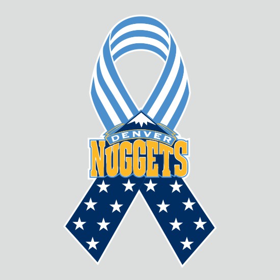 Denver Nuggets Ribbon American Flag logo iron on paper